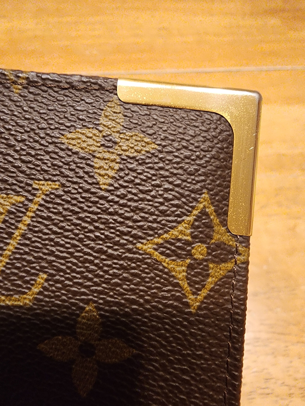 Louis Vuitton Monogram Canvas Notebook Cover in Brown and Gold - Picture 3 of 16